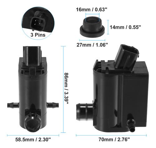S Bomba Agua Parabrisas Para Hyundai Accent Elantra Kia Rio