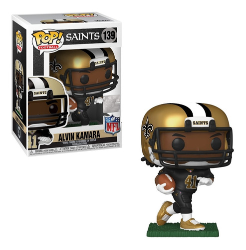 Funko Pop Alvin Kamara #139 Saints New Orleans Nfl Sports