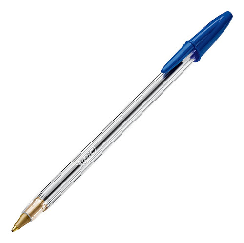 Birome Bic Crystal 1.0mm X 12 Tinta Color Azul