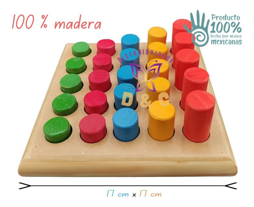 Juego Didáctico Tablero Madera Clasificación Niveles Niños