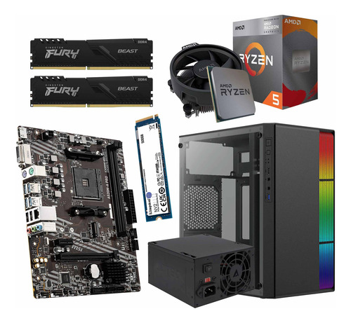 Kit Pc Gamer Monitor 27 Ryzen 3 3200g Ram 16gb Ssd 500gb