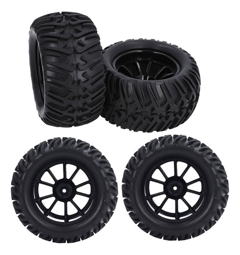 Juego De Ruedas Y Neumáticos Hex Rc De 12 Mm Para Camión, 4