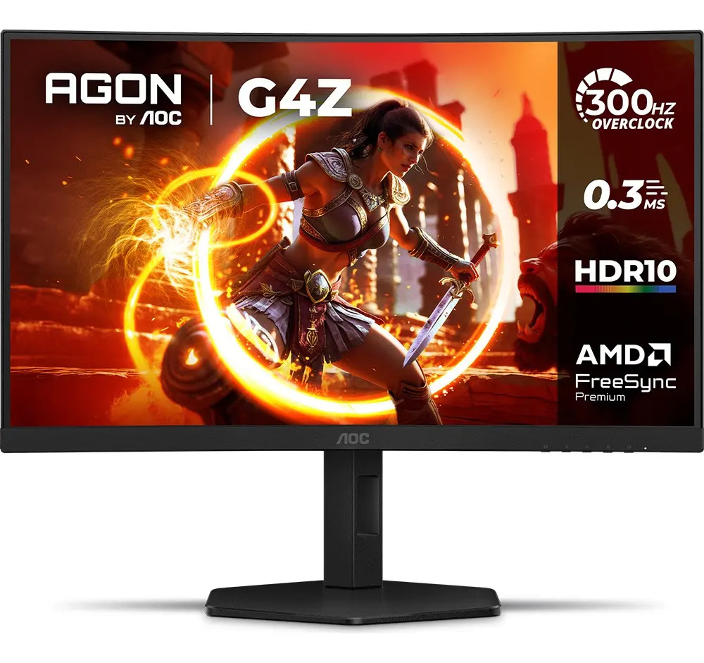 Monitor Gamer Curvo AOC AGON G4Z 27" 300Hz 0,3ms HDR10 Base ​Ajustável C27G4Z/P Preto