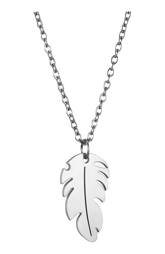 Collar Pluma Joya Personalizado En Plata 