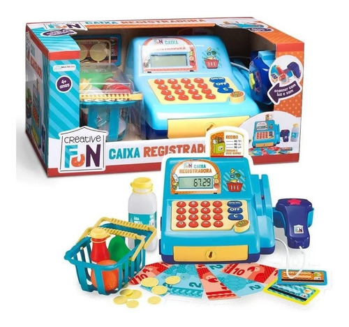 Imagem 4 de 5 de Caixa Registradora Infantil Com Acessórios Meninos - Br386