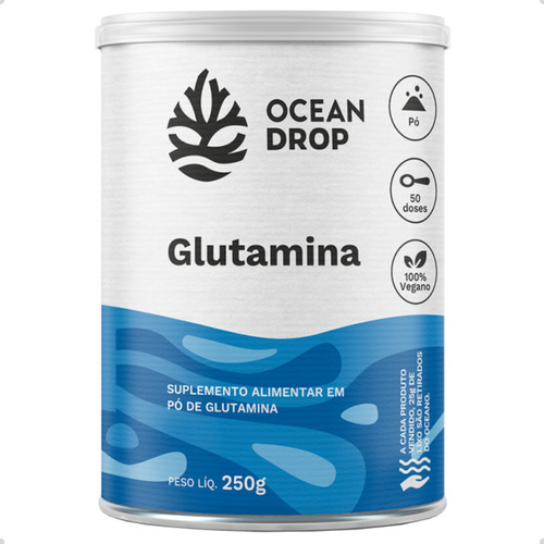Glutamina Em Pó 250g Ocean Drop