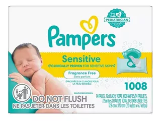 Toallita Humeda Pampers Sensitive Baby Wipes 1008ct