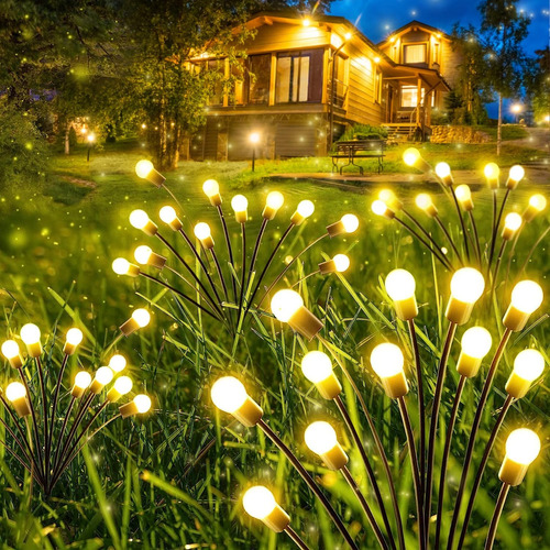 Gileolant Solar Garden Lights, 2 Pack 24 Led New Upgraded...