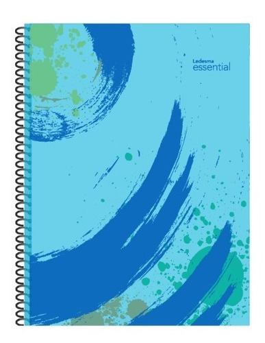 Cuaderno Universitario Espiral Ledesma Essential 22x29 84 Hs Color RAYA CELESTE