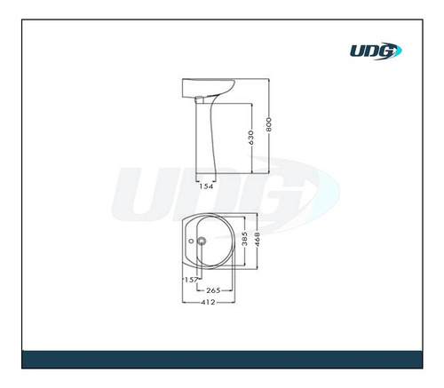 Imagen 2 de 4 de Columna Pie Bacha Pileta Vanitory Porcelana Blanca Apoyo