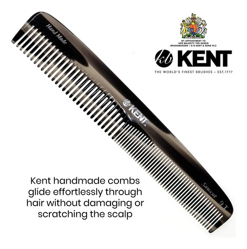 Peine De Púas Finas Y Anchas Kent 9t Graphite Detangler Qh