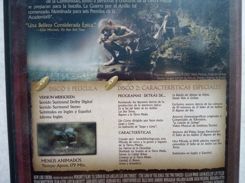 El Señor De Los Anillos- Las Dos Torres Película (Usado)