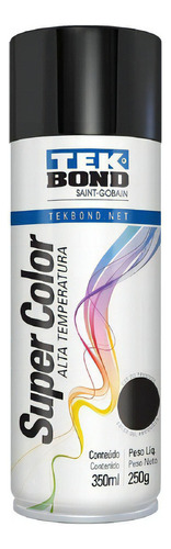 Pintura en aerosol Tek Bond, 350 ml, para áreas exteriores, color negro