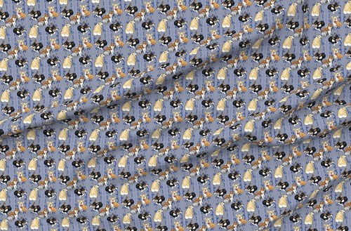 Tela De Flor De Corgi Desfile De Perros Galeses, Cachor...