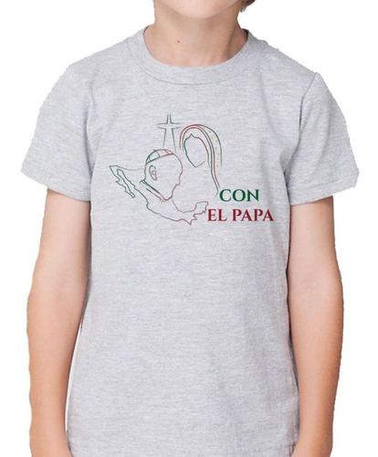 Remera De Niño Papa Francisco Con El Papa Religion Catol