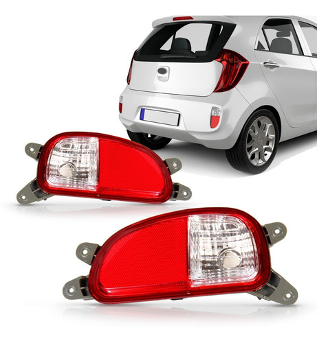 Par Refletor Parachoque Traseiro Picanto 12 2013 2014 2015