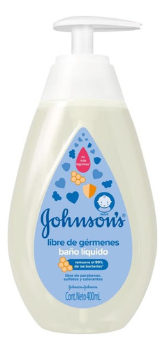 Baño Líquido Johnsons Baby Libre De Gérmenes 400ml