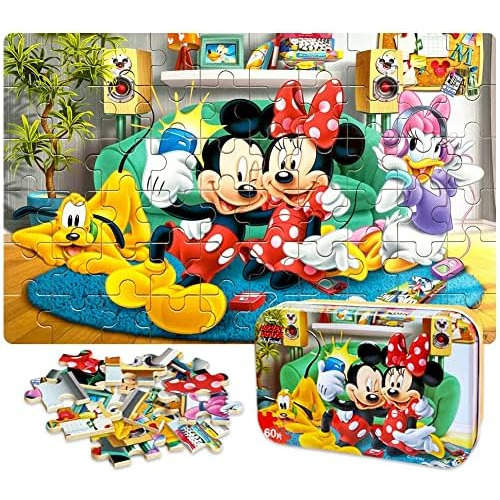 Rompecabezas De Piso De Minnie Mouse De Disney Niños D...