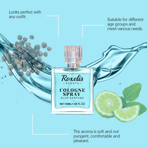 Perfume Azul Con Feromonas Para Hombres 50 Ml