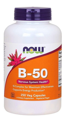 Now Foods Vitamina B50 Produccion Energia Sist Nervioso Sano