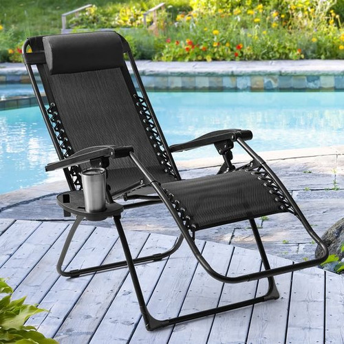 Set De2 Silla Camastro Plegable Gravedad 0+porta Vaso Pegaso Color Marrón