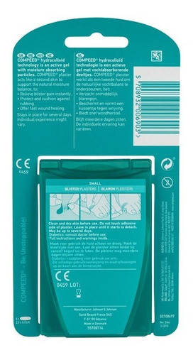 Imagem 2 de 3 de Adesivo Compeed Protetor Cura Bolhas Nos Pés Invisível 6un