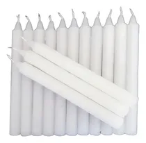 Comprar 1 Kg de vela palito brancas com 18cm 32 velas por quilo cor branco 18cm X 1.5cm São Jorge Fábrica e Distribuidora