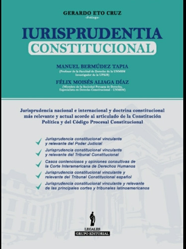 Jurisprudencia. Constitucional - Manuel  Bermudez. T. Dura 