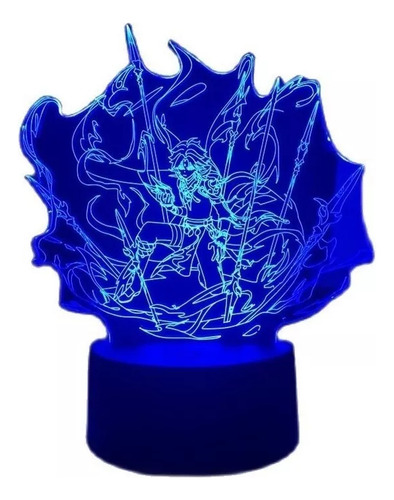 Lámpara De Noche Led Xiao Con Diseño 3d De Genshin Impact