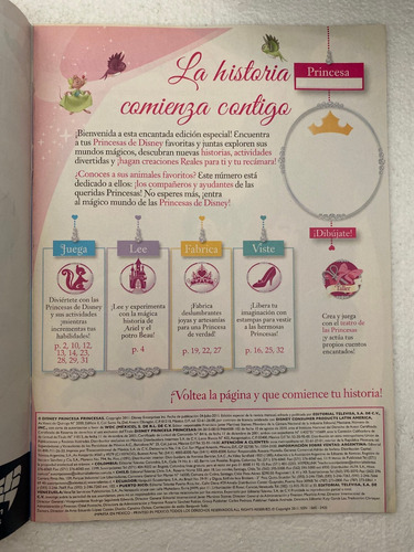 Revista Disney Princesas Edicion Especial 2011 Con Stickers (Usado)