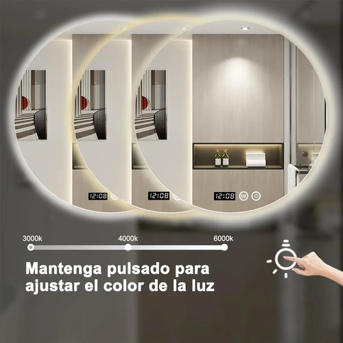 Espejo Led Baño Touch 3 Modo Con Función Antivaho 60*60cm