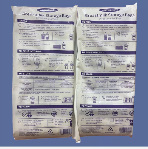 25 Bolsas Lansinoh Reusables De 180 Ml