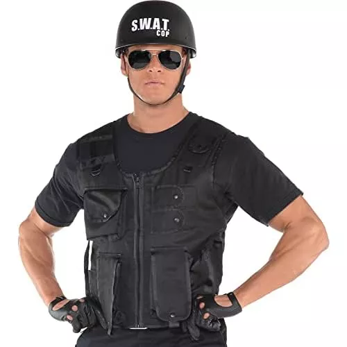 Chaleco de cuero para hombre, estilo a prueba de balas, para motocicleta,  SWAT Club