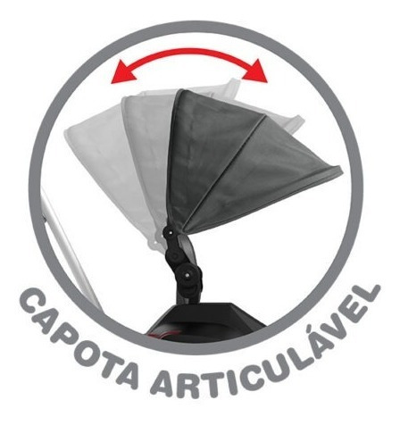 Imagem 7 de 8 de Superjipe Reclinável Com Capota Passeio E Pedal Preto - 587