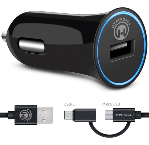 Cargador Rapido Para Vehiculo Usb-c + Micro Usb 14679