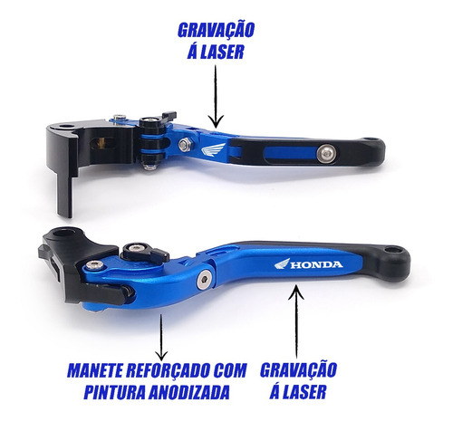 Manete Esportivo Extensível Cbr1000rr Cbr 1000rr 04 05 06 07