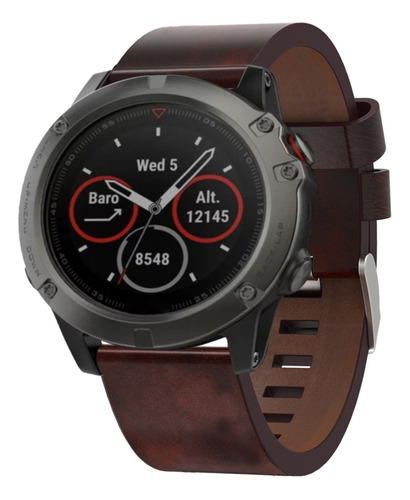 Correa De Piel Marrón For Garmin Fenix 5x Zafiro