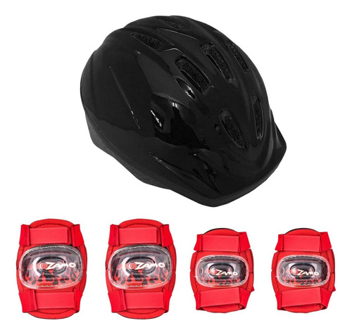 Kit Proteção Infantil Completo Com Capacete Bike Patins Vr