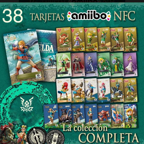 38 Piezas !! Mini Tarjetas Nfc Amiibo The Legend Of Zelda