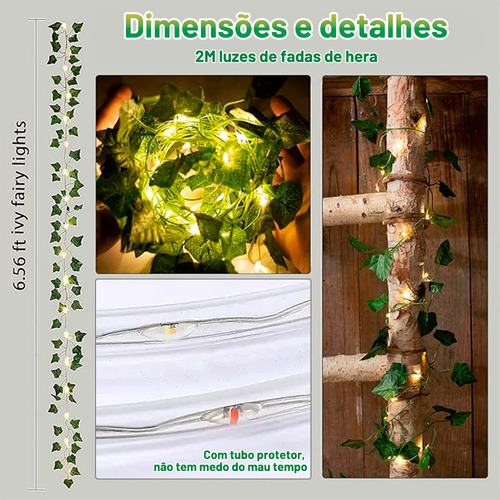 - 20 Luces Led De Hadas For Decoración Navideña De Bodas Y