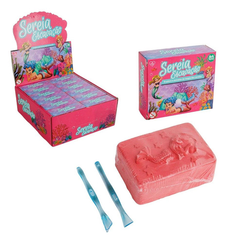 Kit 12 Mini Escavação Peças Pingente Sereia Lembrancinha