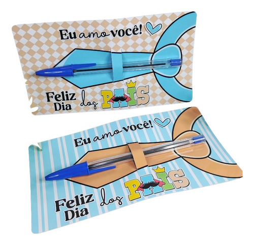 70 Card Lembrancinha Dia Dos Pais- Card Com Caneta