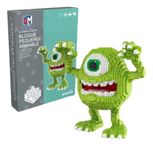 Mike Wazowski Monsters Inc University Mini Bloques Figura 3d