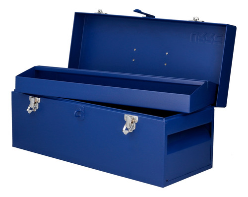 Caja Portaherramientas Metálica Color Azul 20 X 7 X 7