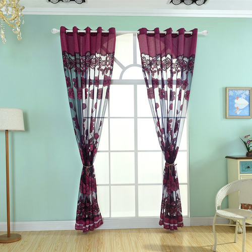 Cortinas De Ventana De Pared De Alta Gama Elegante Divisor D