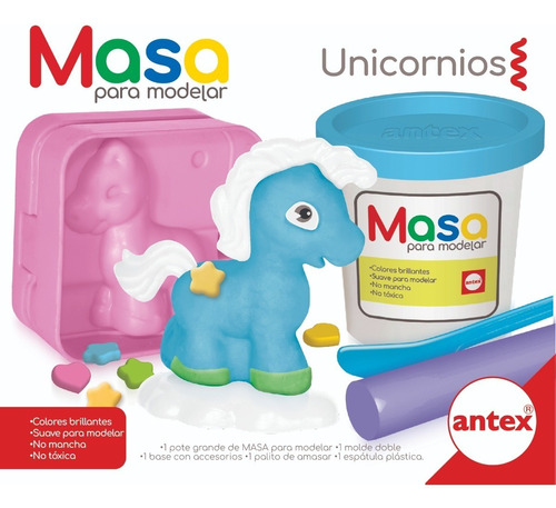 Masa Para Moldear Unicornio De Antex