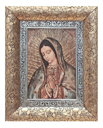 Cuadro De Virgen De Guadalupe Con Hoja De Oro