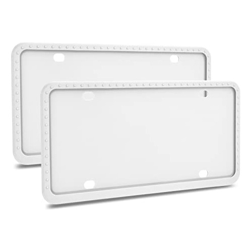 Silicone License Plate Frames, 2 Pack License Plate Hol...