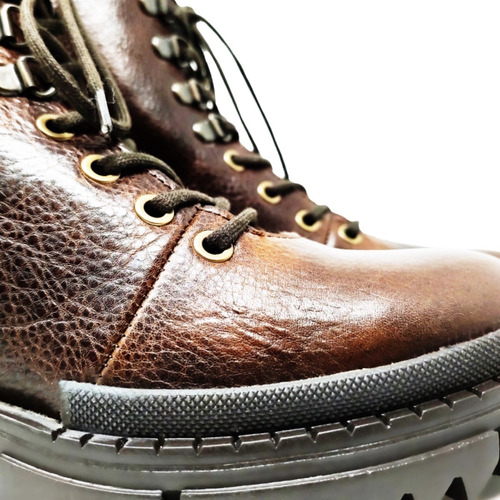 Imagen 6 de 9 de Zapato Bota Para Dama Casual Piel Vacuno Natural Grabada