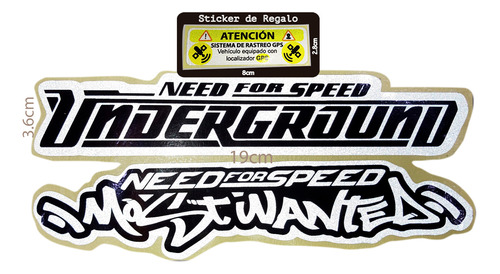 Stickers Reflejantes Para Auto O Camioneta Need For Speed 2p